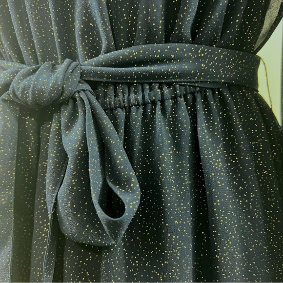 Banana Republic Navy Blue sheer dress with gold speckles - Picture 8 of 14